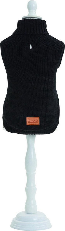 Croci Turtleneck Stockholm Zwart - Hondenkleding - 55 cm