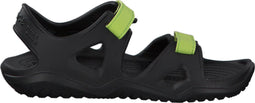 Crocs Swiftwater River Sandalen - Maat 25/26 - Unisex - zwart/groen