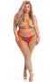 Crop top en legging Plus Size regenboogkleuren Pink Lipstick - - XL/3XL