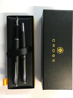 Cross - Calais -Cadeau-set - Balpen met Vulpen M - Mat zwart - in luxe geschenkverpakking