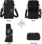 Crossbody-telefoontas voor dames, nylon mini-schoudertas, polstas, met afneembare verstelbare banden, portemonnee voor mobiele telefoons met koptelefoonpoort, voor mobiele telefoons onder de 18 cm