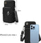 Crossbody-telefoontas voor dames, nylon mini-schoudertas, polstas, met afneembare verstelbare banden, portemonnee voor mobiele telefoons met koptelefoonpoort, voor mobiele telefoons onder de 18 cm