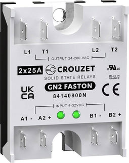 Crouzet Halfgeleiderrelais 84140800N 25 A Schakelspanning (max.): 280 V/AC Speciale nuldoorgang 1 stuk(s)