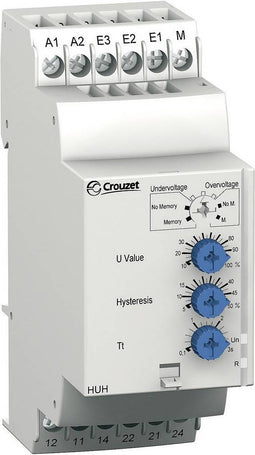 Crouzet HUH Bewakingsrelais 24, 24 - 240, 240 V/DC, V/AC 2x wisselcontact 1 stuk(s)