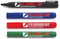 Crown permanent marker, schuine punt, schrijfbreedte 1 - 3 mm, etui van 4 stuks