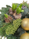 Kerst Stuk -Luxueus in het goud met een goud metallic schaal-33 cm Ø