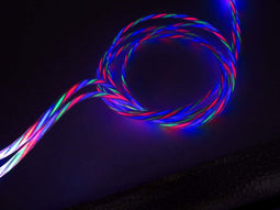 3 Packs 3A USB Type C-kabel 3.3ft zichtbare LED Light Up Flowing Type C-kabel USB C-opladerkabel voor Galaxy Note 20 Ultra / 10 Plus / Galaxy S20 / S9 Plus / LG V50 / One Plus / Android-telefoon