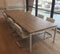 Bureautafel of vergadertafel Kubus 380x120cm bladkleur Beuken framekleur Wit (RAL9010)