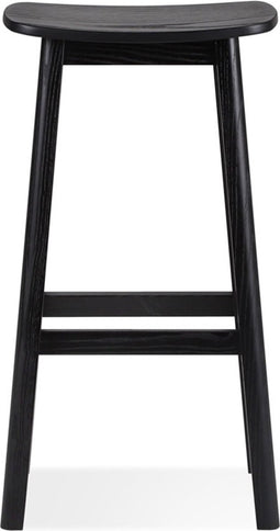 Alterego Dumas - Barkruk - Zwart Hout - 41x32x76cm