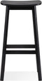 Alterego Dumas - Barkruk - Zwart Hout - 41x32x76cm