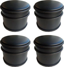 BRASQ Set van 4 Deurstoppers - Deurstopper Zwart met anti slip - 1,1 Kg Voor binnen en buiten - Deur