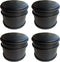 BRASQ Set van 4 Deurstoppers - Deurstopper Zwart met anti slip - 1,1 Kg Voor binnen en buiten - Deur