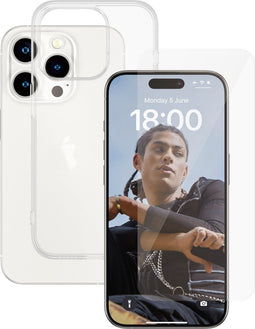 PanzerGlass - iPhone 15 Pro - Screenprotector - Gehard glas - (2-in-1-Pack)