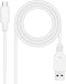 Nanocable 10.01.2102-W - USB-C naar USB A Kabel - 2 m - Wit