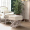 vidaXL - Opbergkruk - 45x45x49 - cm - linnen - beige