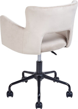 SANILAC - Bureaustoel - Taupe - Fluweel