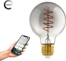 EGLO connect.z Smart LED Lamp - E27 - Dimbaar - 2000K - Smoke (1 stuk)