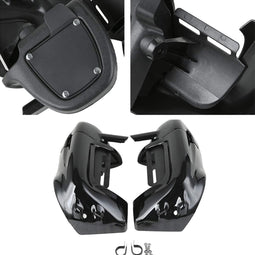 Geventileerde Beenschilden voor Harley Touring Vivid Black 1983-2013