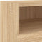 vidaXL - Nachtkastje - 40x30x30 - cm - bewerkt - hout - sonoma - eikenkleurig