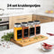 S.old 24 Glazen Kruidenpotjes - Vierkant - Compleet met Stickers en Trechter - 120 mL