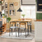 SoBuy OGT52-N - Eettafelset 5-delig - Compacte Keukentafel met 4 Stoelen - Natuur (5-delig)