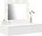 vidaXL - Wandkaptafel - met - LED-verlichting - - - Wit