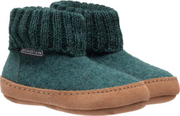 Bergstein Cozy Lux Sloffen - Unisex Junior - Scheerwol - Seagreen - Maat 27