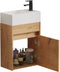 VDD - Toiletmeubel - Compact badkamermeubel met wastafel - Eikenlook