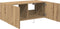 vidaXL - TV - Wandkast - met - LED-verlichting - Artisan - Eiken - 80x35x31 - cm