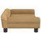 Kinderbank 70x45x26 cm fluweel bruin