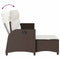 vidaXL - Verstelbare - tuinbank - met - kussens - L-vormig - poly - rattan - bruin