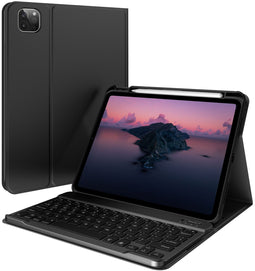 Accezz QWERTY Keyboard Bookcase - iPad Air (2022 - 2020) / Pro 11 (2022 - 2018) - Bluetooth toetsenbord - Slank design