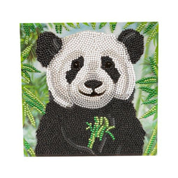 Crystal Art - Diamondpainting baby panda 18x18cm
