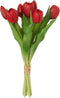 J-Line boeket Tulpen 7 stuks - kunststof - rood - small