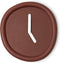 Ronde Klok Dieprood / Round Clock Deepred - Design klok Werkwaardig