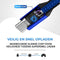 CS Consoleskins Oplaadkabel geschikt voor PS4 - 2 Meter - Snelle Oplader geschikt voor PlayStation 4 Controller - Micro USB Kabel – Nylon Gevlochten Snellader - Accessoires geschikt voor PS4 - Blauw