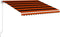 vidaXL - Luifel - automatisch - uittrekbaar - 450x300 - cm - oranje - en - bruin