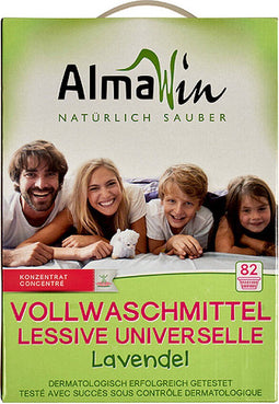 AlmaWin Universeel Waspoeder – Lavendel geur – Effectief wassen – Duurzaam & Vegan – Geschikt voor witte, gekleurde en zwarte was – Dermatologisch getest – 4,6 KG