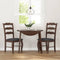 Eetkamerstoelen met kussens 2 stuks bruin massief hout rubber
