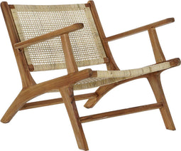 Armstoel DKD Home Decor Teakboom Rotan (69 x 78 x 68 cm)