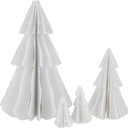 J-Line decoratie Kerstboom - katoen mache - wit - large