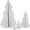 J-Line decoratie Kerstboom - katoen mache - wit - large