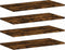 vidaXL - Wandschappen - 4 - st - 60x30x1,5 - cm - bewerkt - hout - gerookt - eikenkleur