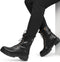POSH by Poelman TESS - Dames Veterlaarzen - Zwart met goud - Maat 37