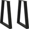 vidaXL - Salontafelpoten - 2 - st - V-vormig - 50x(72-73) - cm - staal - zwart