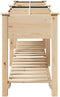 vidaXL - Tuinplanter - met - Rasters - 203x53x76 - cm - Massief - Grenenhout