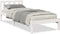 vidaXL - Bedframe - extra - lang - zonder - matras - grenenhout - wit - 100x210 - cm