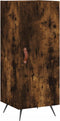 vidaXL - Dressoir - 34,5x34x90 - cm - bewerkt - hout - gerookt - eiken