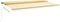 vidaXL - Luifel - handmatig - uittrekbaar - 600x350 - cm - geel - en - wit