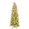 Coast Kunstkerstboom 225 cm - Voorverlicht met 350 Warmwitte LED - 913 Takken Groen/Wit